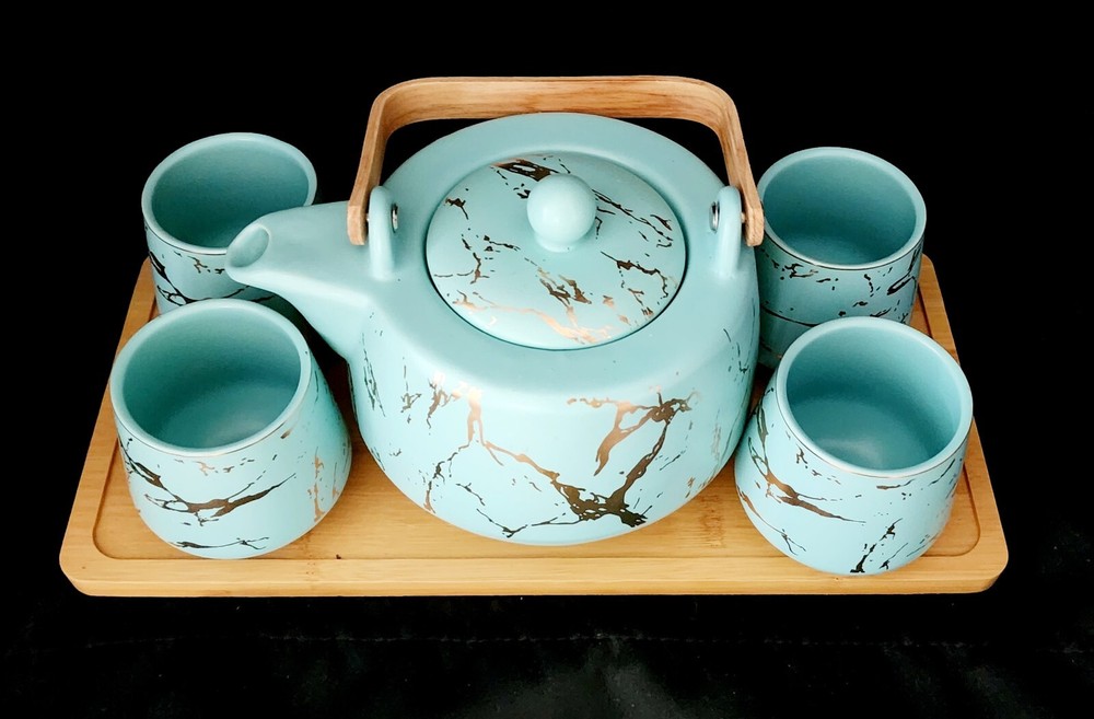 Teal Hinomaru Tea Set