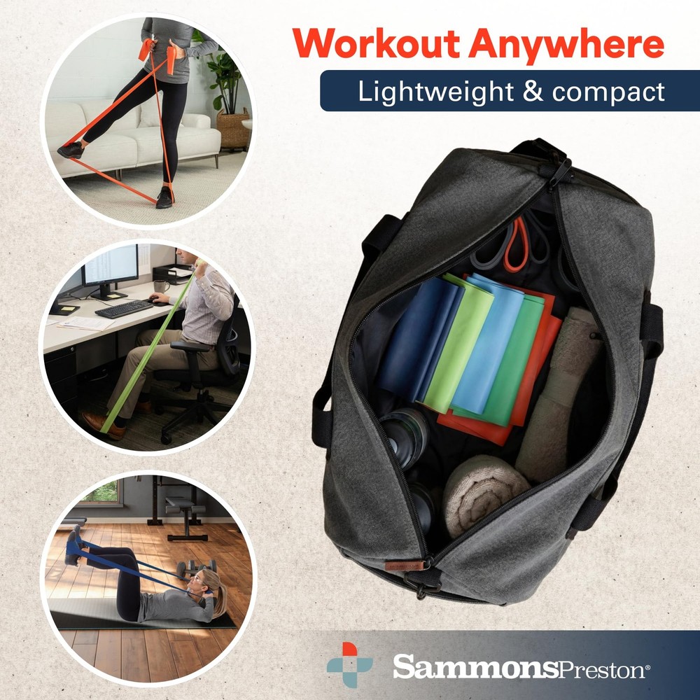 5Pack Resistance Bands for Exercise, Physical Therapy, Strength & Flexibility