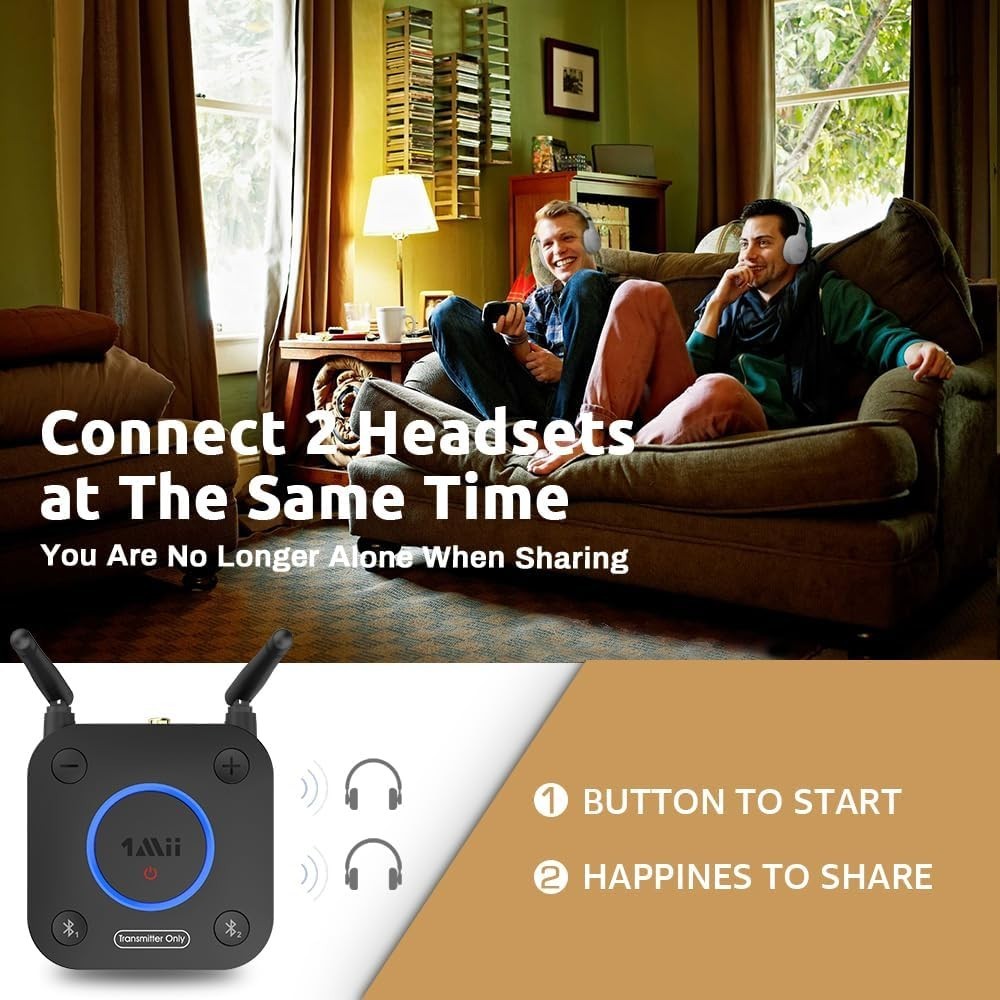 Bluetooth 5.3 Transmitter for TV - Wireless Audio Adapter