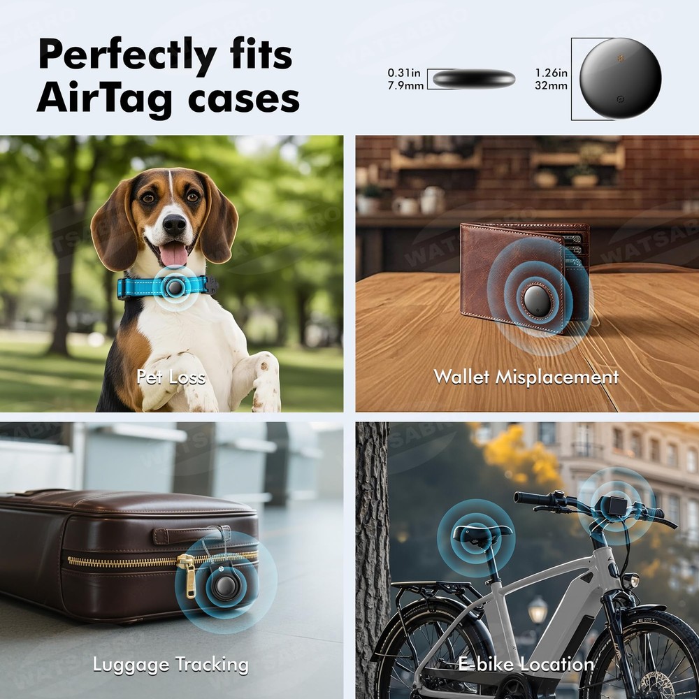 Bluetooth Tracker 4-Pack for Android & Samsung with Case, Smart Tag Item Find...