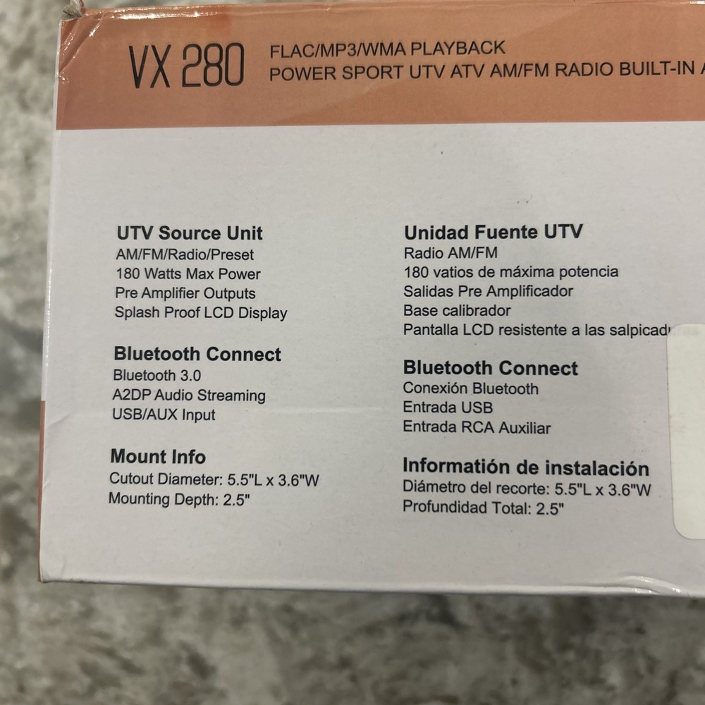 Velex VX280 Element Ready UTV Radio/amplifier