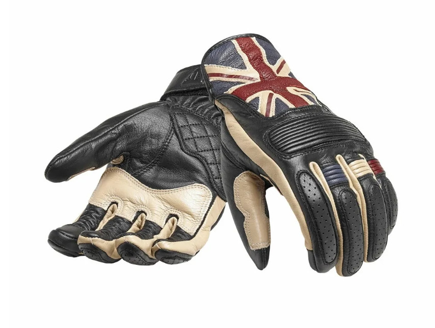 Triumph Flag Leather Gloves (MGVS17303)
