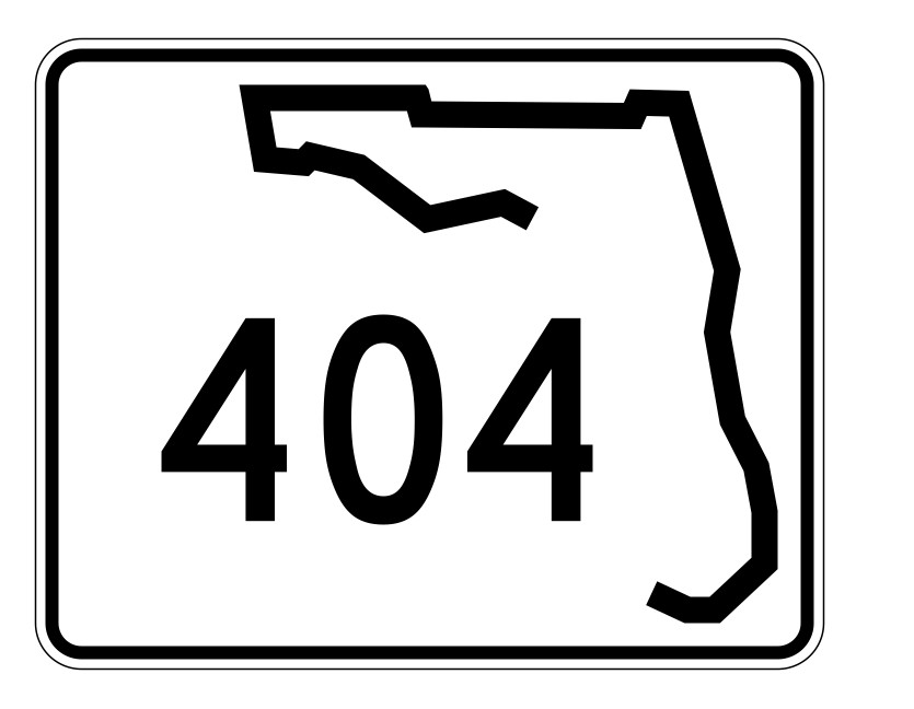 Florida State Road 404 Sticker Decal
