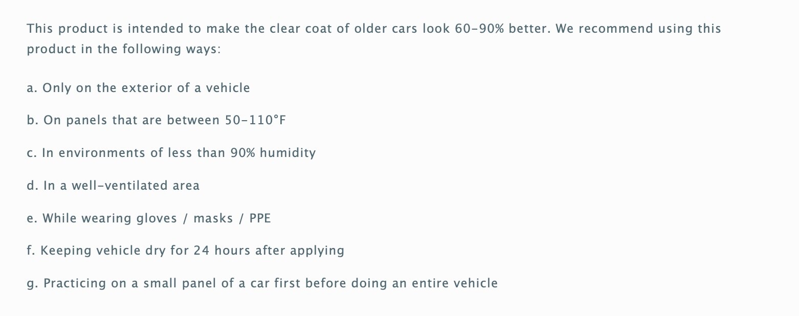 Shiny Car Stuff Clear Coat