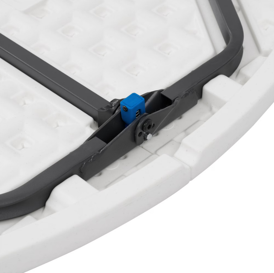 4ft Foldable Round Table White Plastic Indoor Outdoor Portable Use