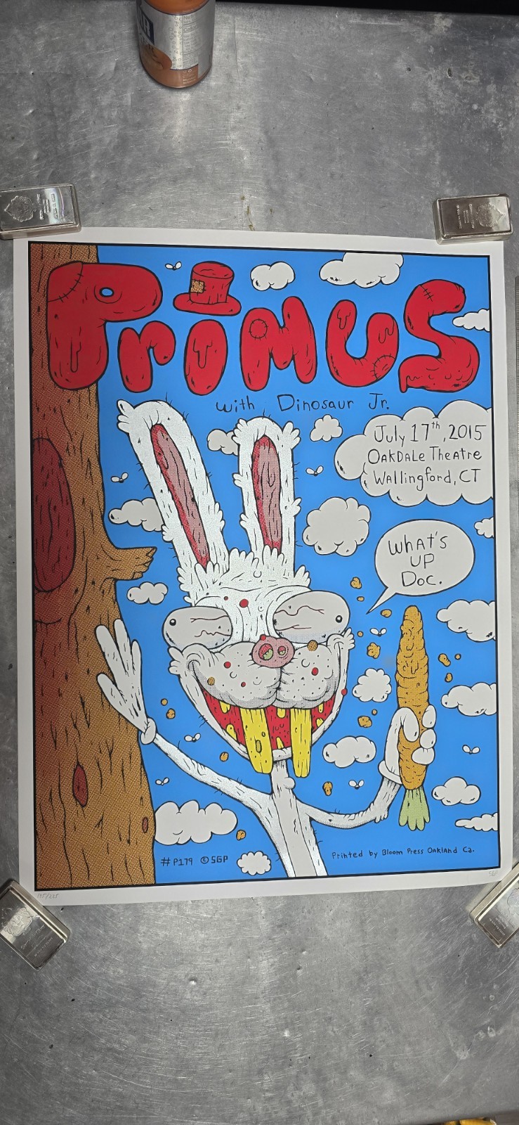 Primus Concert Poster W/ Dinosaur Jr July 17 2015 Oakdale Theatre Wallingford CT