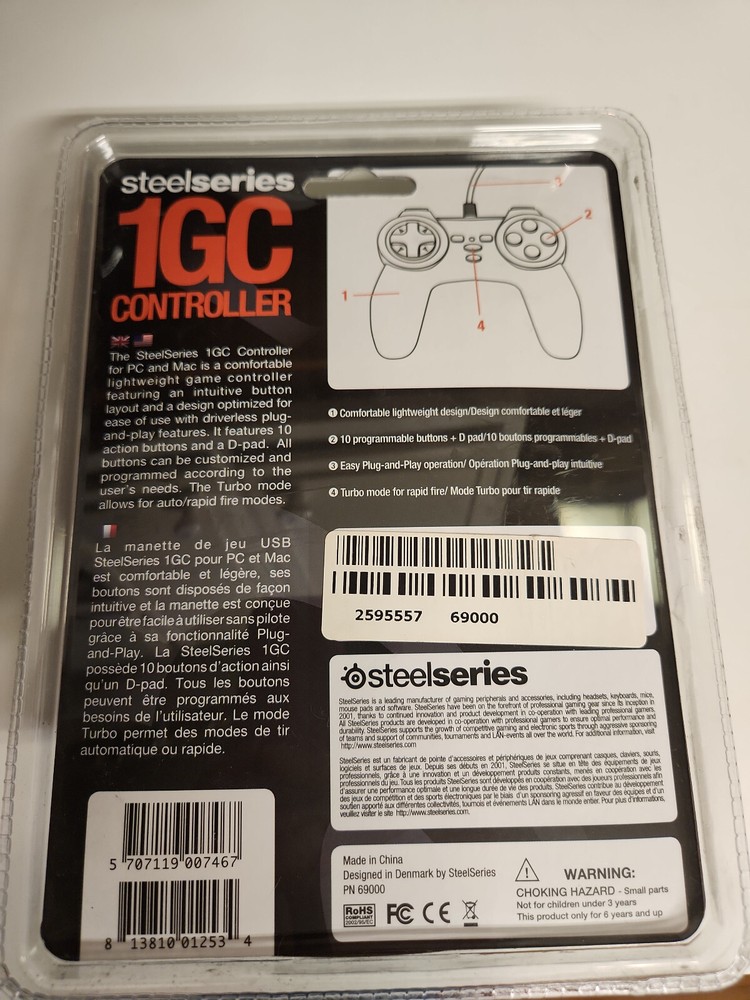 Brand New SteelSeries 1GC USB PC Gamepad Controller .