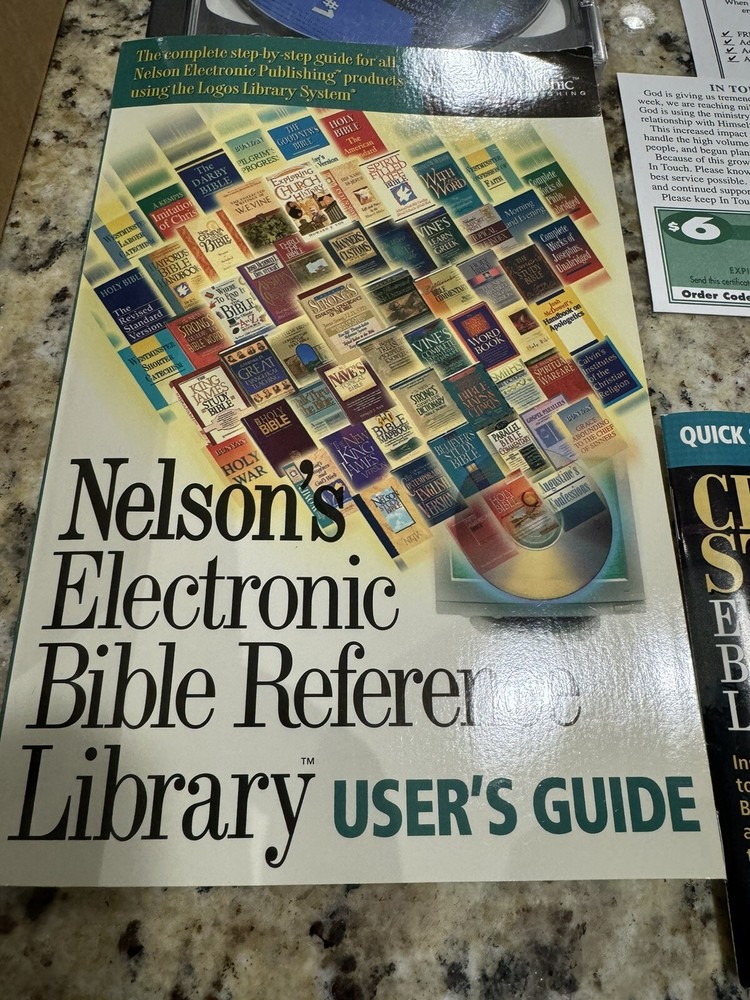 Charles Stanley Electronic Bible Study Library Quick Start Guide 2 CD 1998 Rare