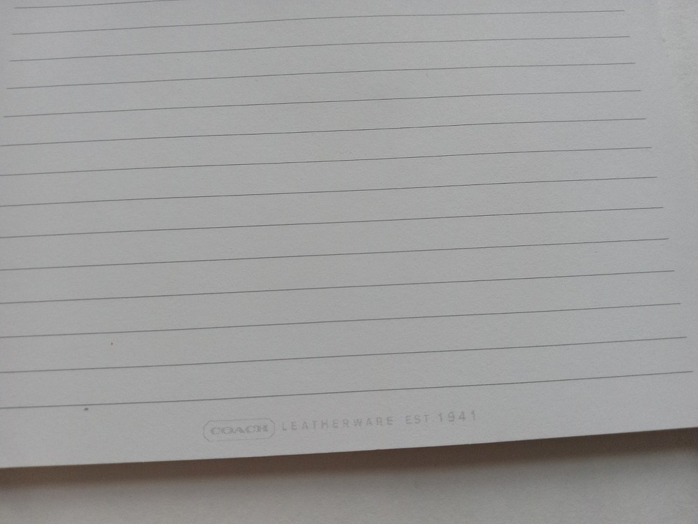 COACH Paper Pad USED