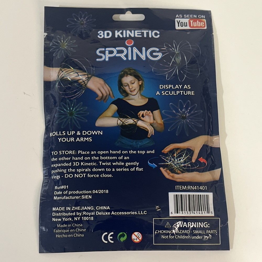 Interactive Flow Ring Spring Metal Kinetic Toy Bag Multi Sensory Educational 3D