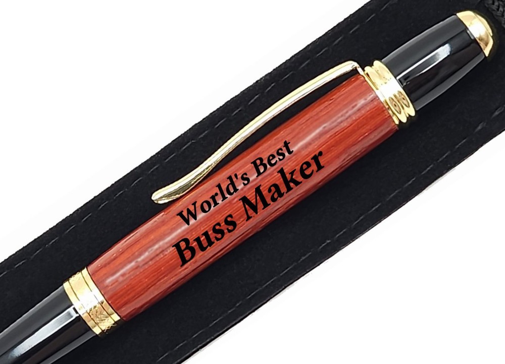 Gift For Buss Maker World's Best Buss Maker Present Engraved Pen
