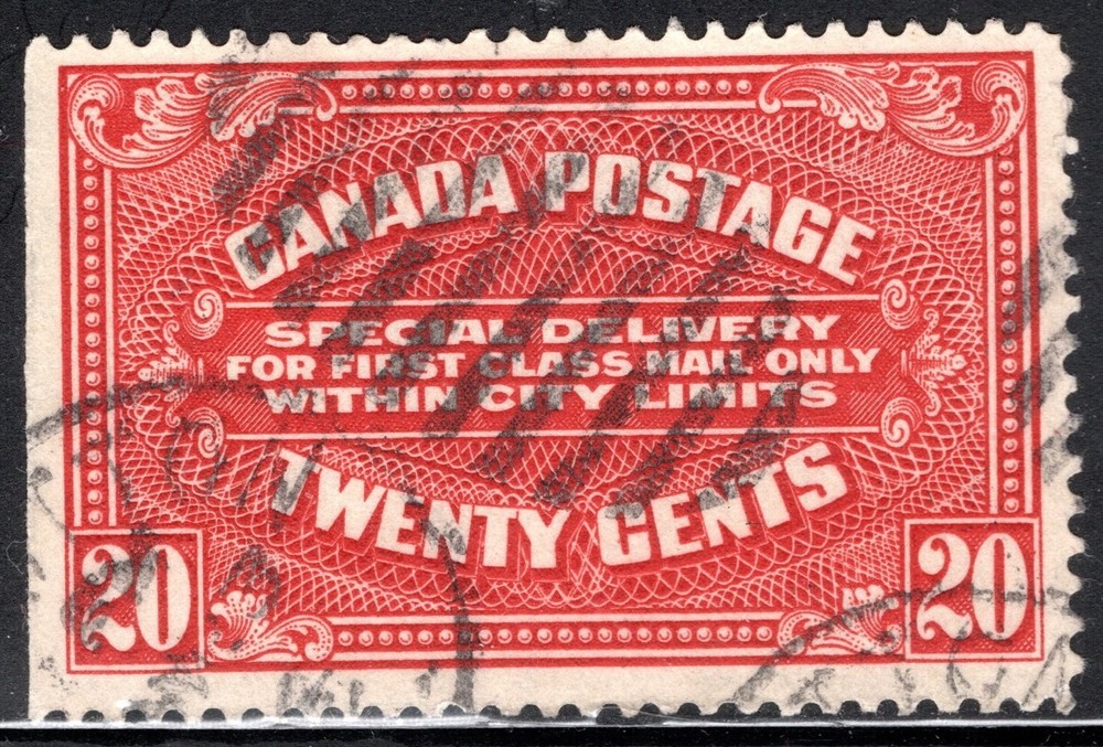 Canada Stamp Scott #E2, 20c, Special Delivery, Used, SCV$9 (D)