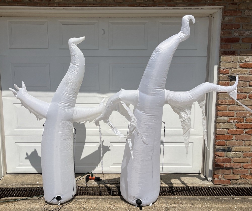 Two Airblown Halloween Ghost Inflatables