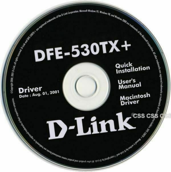 D-Link DFE-530TX+ Quick Installation User's Manual Macintosh Driver CD