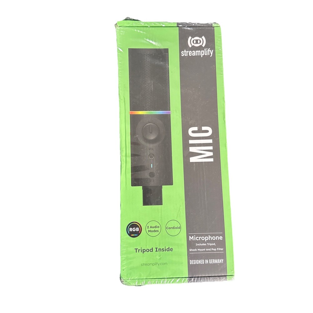 Streamplify MIC TRIPOD Nero Microfono da studio