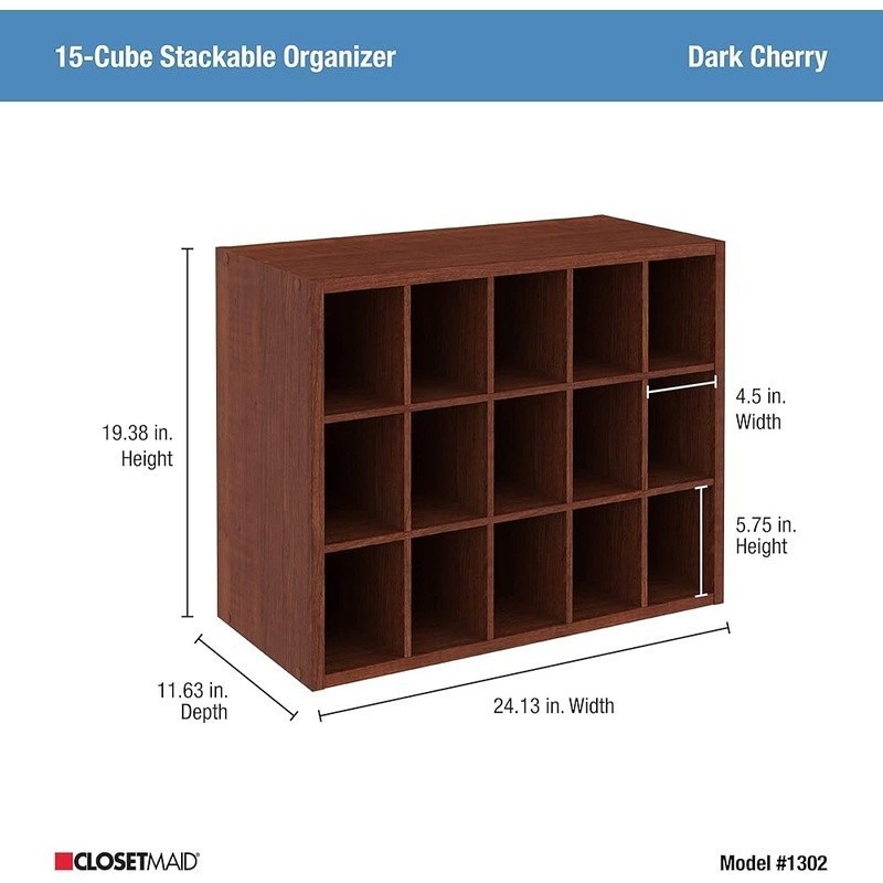 15 Cubes Stackable Shoe Organizer Storage Solution Closet Entryway Mudroom New