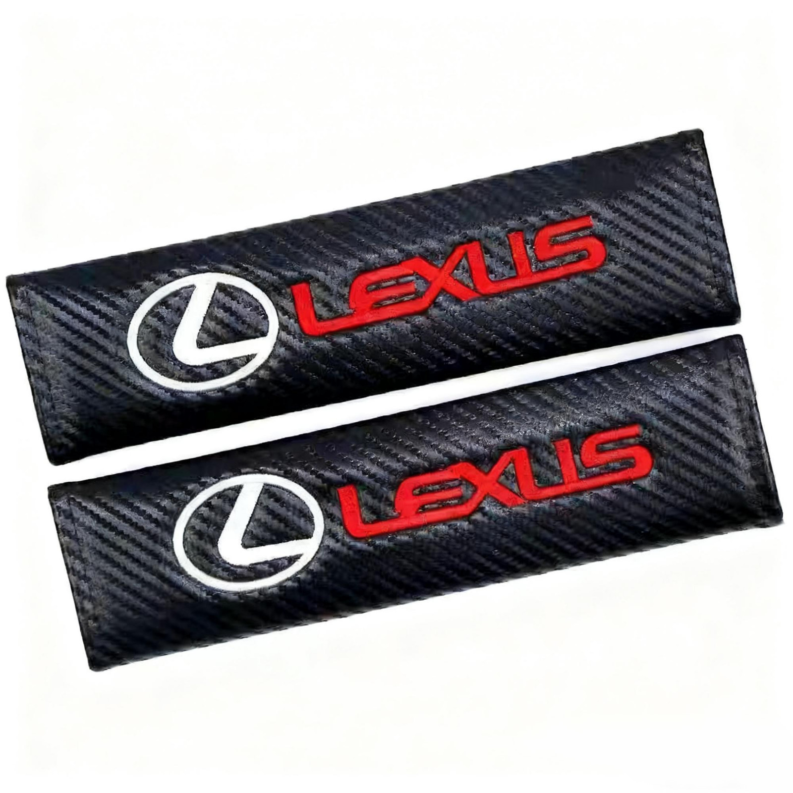 LEXUS 2pcs Car Safety Shoulder Cushion Pads, Carbon Fiber Seatbelt Straps