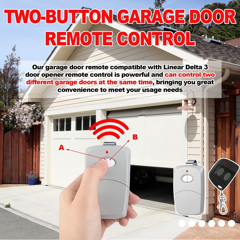 Garage Door Remote 2 Pcs 10 DIP Switch Compatible with Multicode 300MHz
