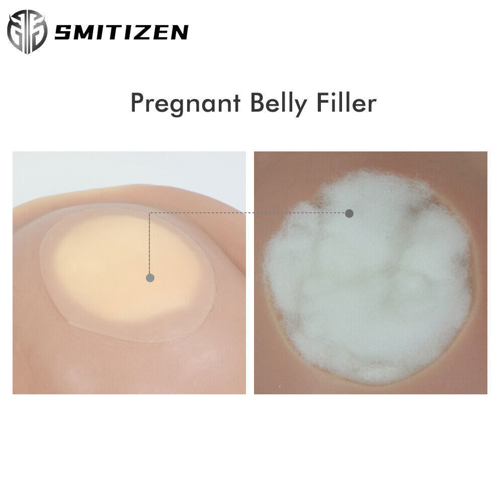 Roanyer Silicone Fake Twins Belly Bump Twins Pregnant Belly For Crossdresser