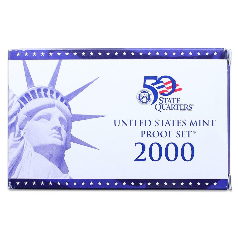 2000 S Proof Set Original Box & COA 10 Coins CN-Clad