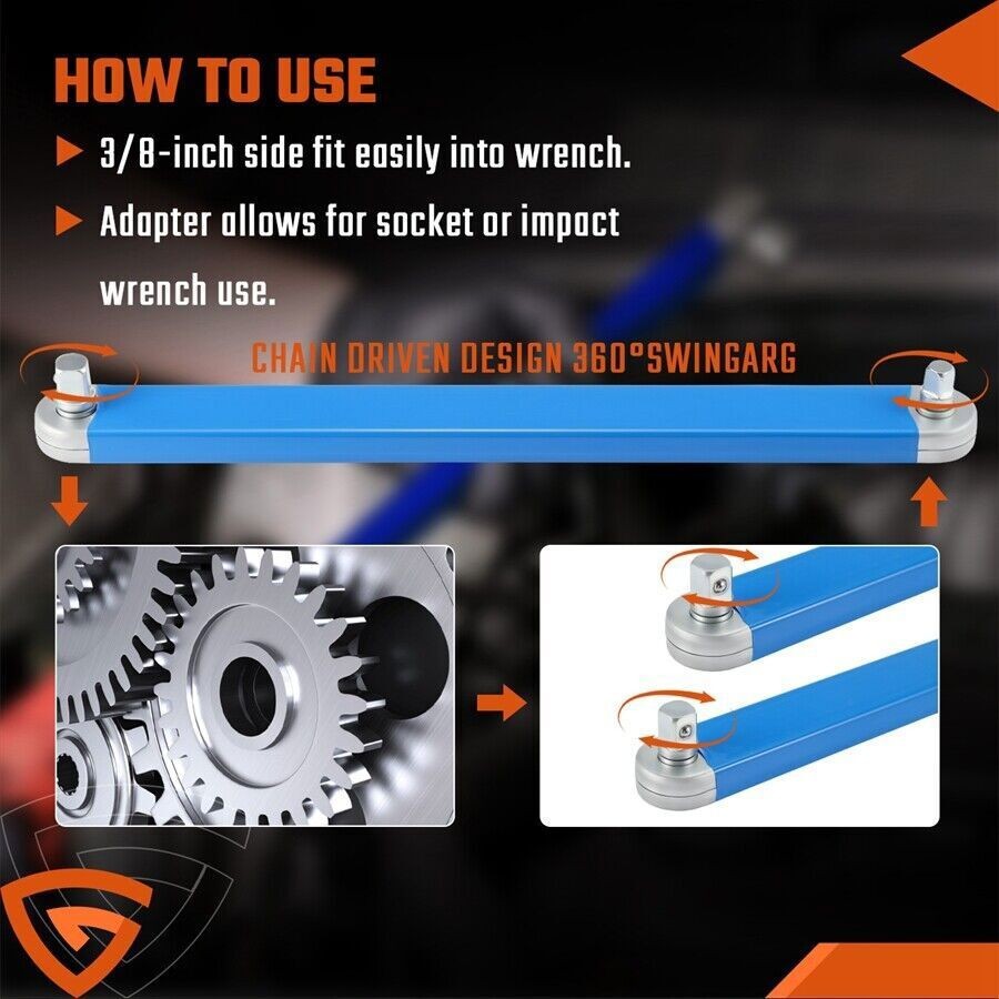 2 Pack Offset Extension Wrench Set Ratchet Spanner Wrench with Extender Adapter