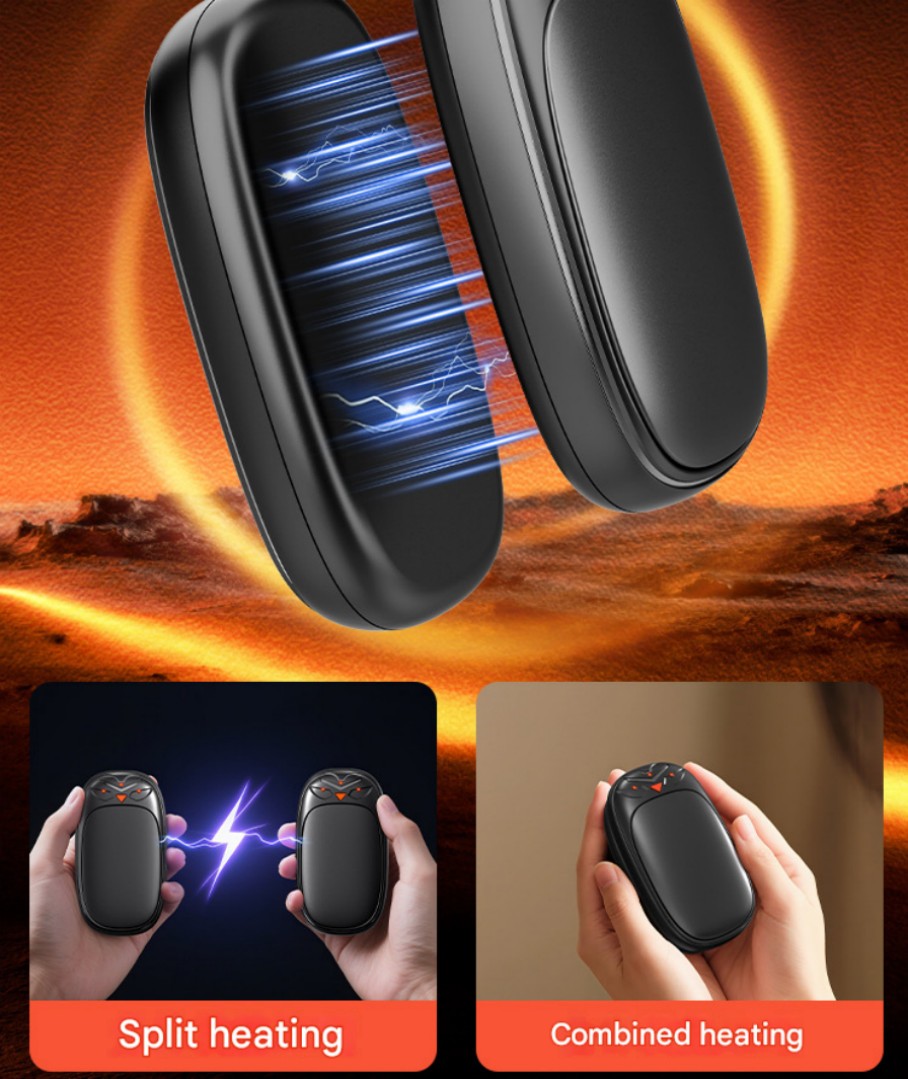 2-Pack Hand Warmers Rechargeable 6000mAh Portable Pocket Size 3 Heat Settings-