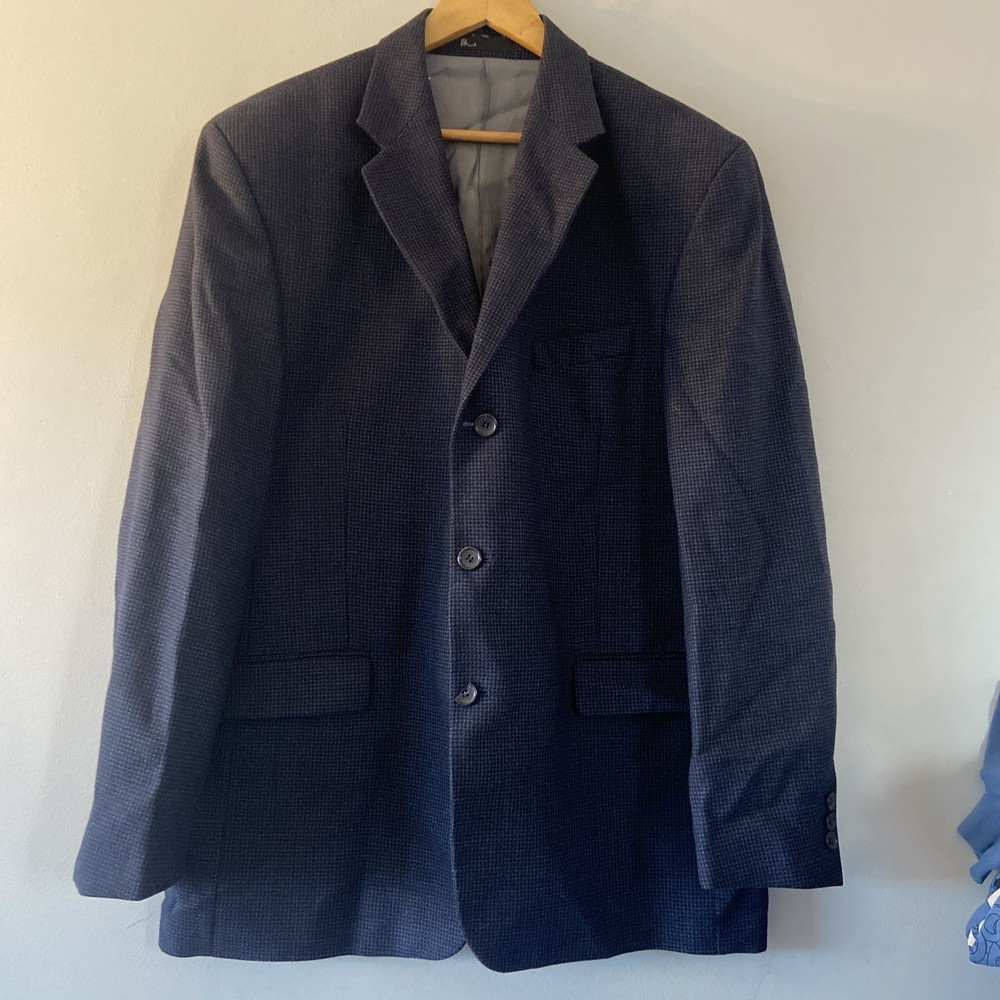 BHS Blazer Suit Jacket 44” Chest Blue 95% Wool