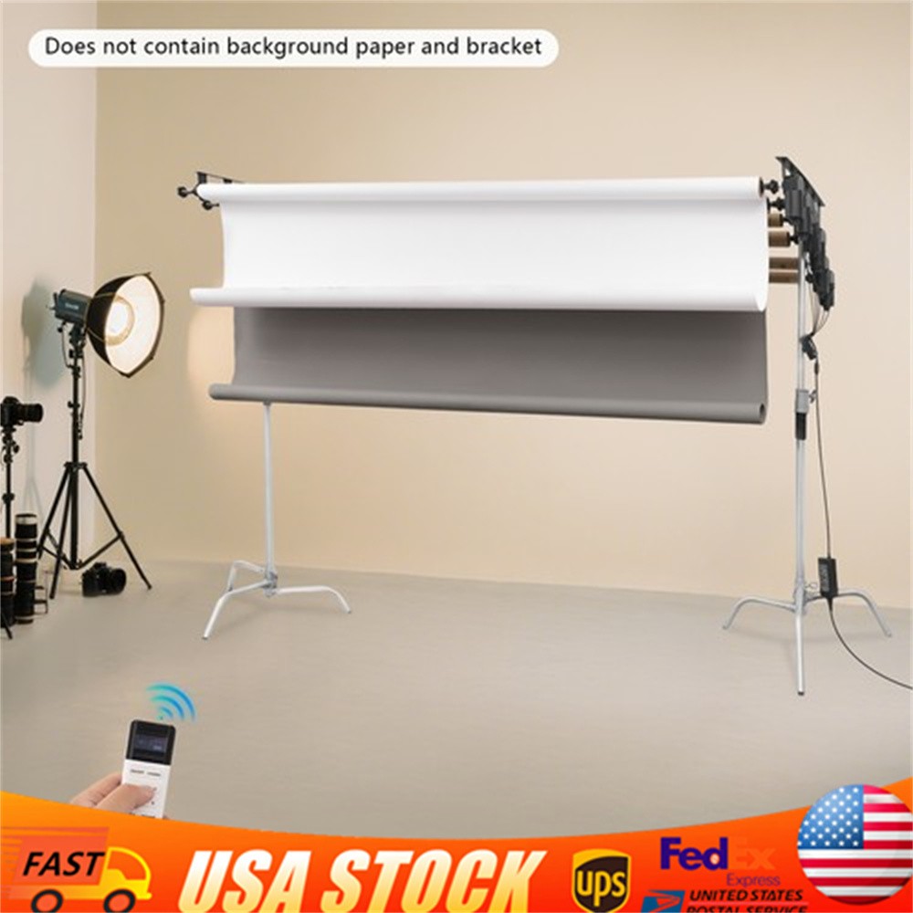 Motorized 6-Roller Backdrop Support System Wall Mount Photo Video w/ Remote
