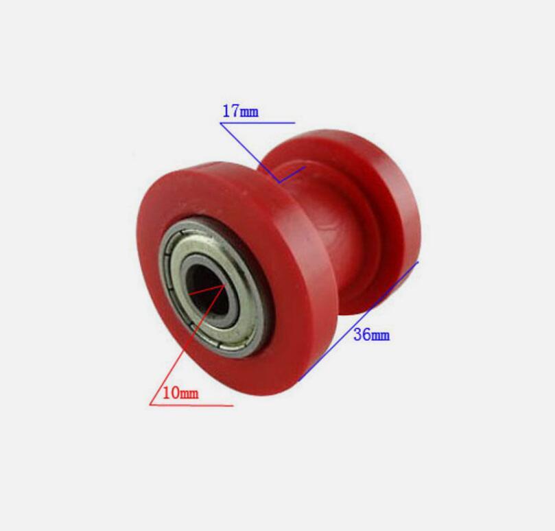 2PC Red 10mm Chain Roller Slider Tensioner Wheel Guide Pit Dirt Mini Bike ATV