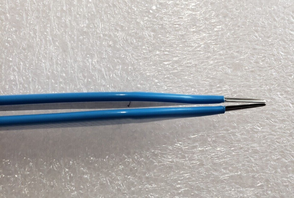 Turtle Surgical Adson Bipolar Forceps 5" Blue Non Stick Tips with Bipolar Cable