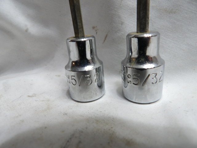 Pair of Proto 3/8" Dr. Hex Head Long Socket 5/32