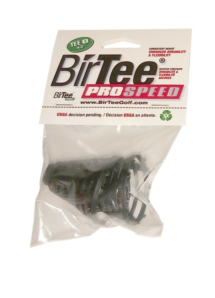 BirTee Pro Golf Tees - Size #8 (2") - 2 Tees Per Pack - For Winter/Simulators