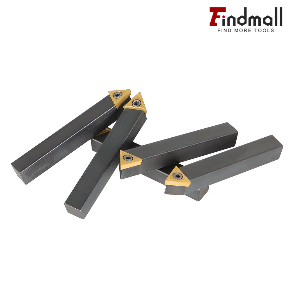 Findmall 5× Insert 1/2" Lathe Indexable Carbide Bits+Turning Tool Bit Holder Kit