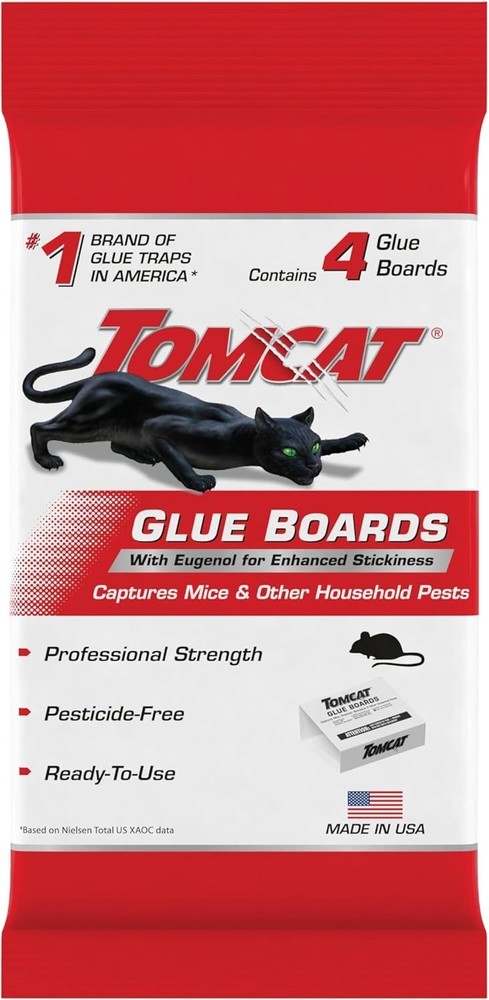 Extra-Large Capture Glue Boards with Eugenol - Mouse & Insect Traps (4 Pack)