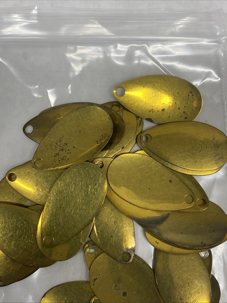BRASS SPINNER BLADES #4 30 CT