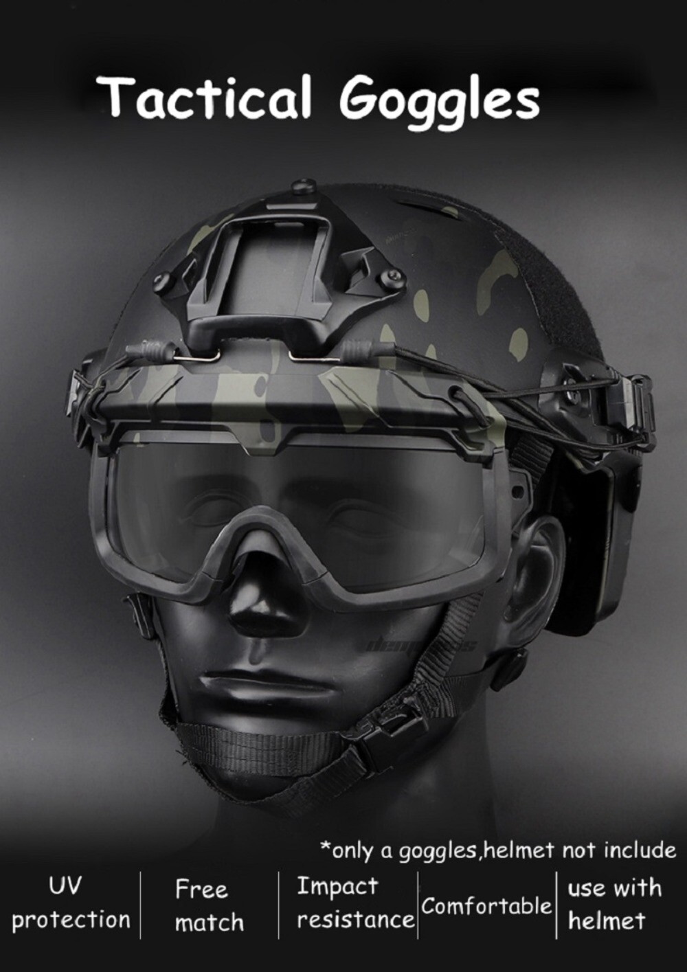 Anti Impact Anti Fog Airsoft Goggles Tactical Safety Goggles Anti Fog Glasses