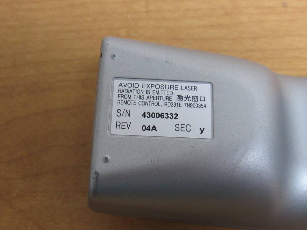 Genuine NEC Projector Remote Control RD391E - Tested Working OEM