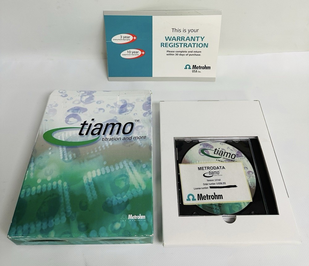 Metrohm METRODATA tiamo Version 2.5 Full Software 6.6056.252