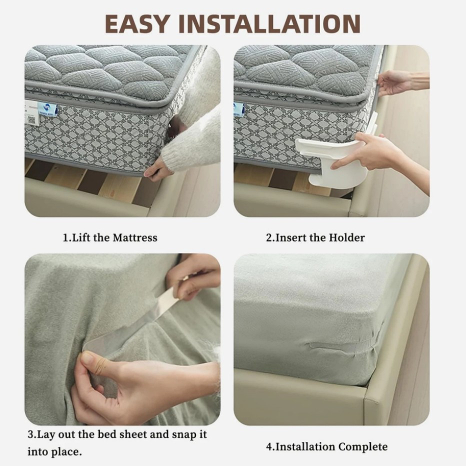 Heavy Duty Bed Sheet Clips | Corner Grippers for Mattress & Sheet Holders*