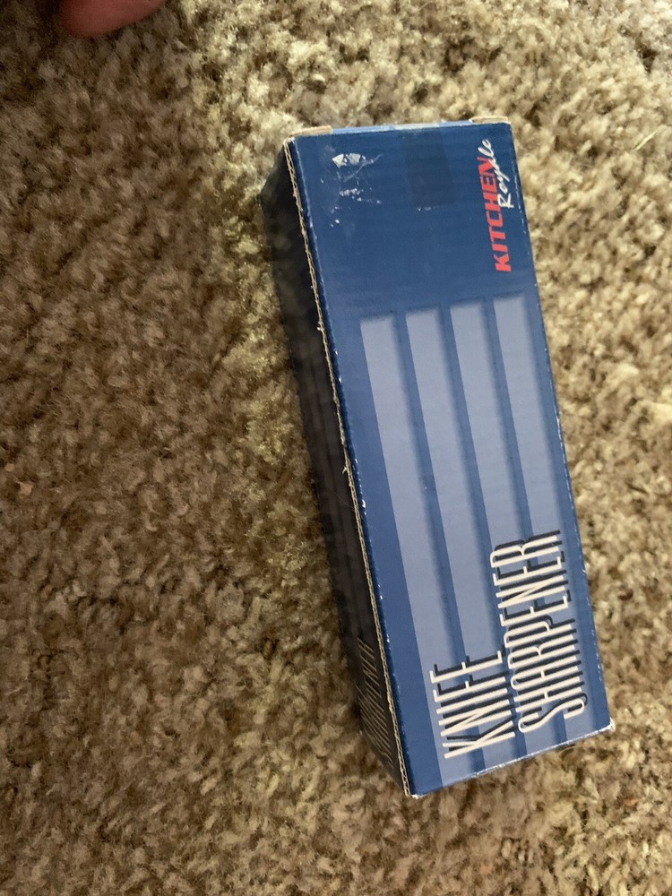 Kitchen Royal Small White Knife Sharpener In Box w/ Instructions