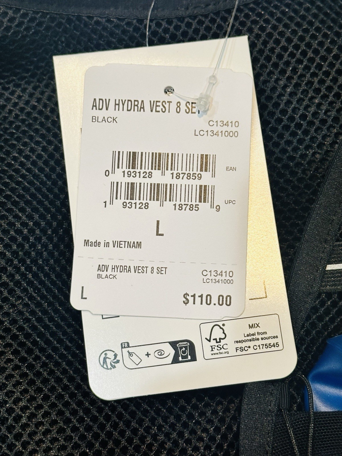 Salomon ADV HYDRA VEST 8 Running Hydration Pack Black Large