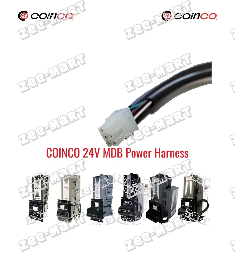 Coinco Bill Validator Power Harness Cable - 24 Volt - MDB - Adapater