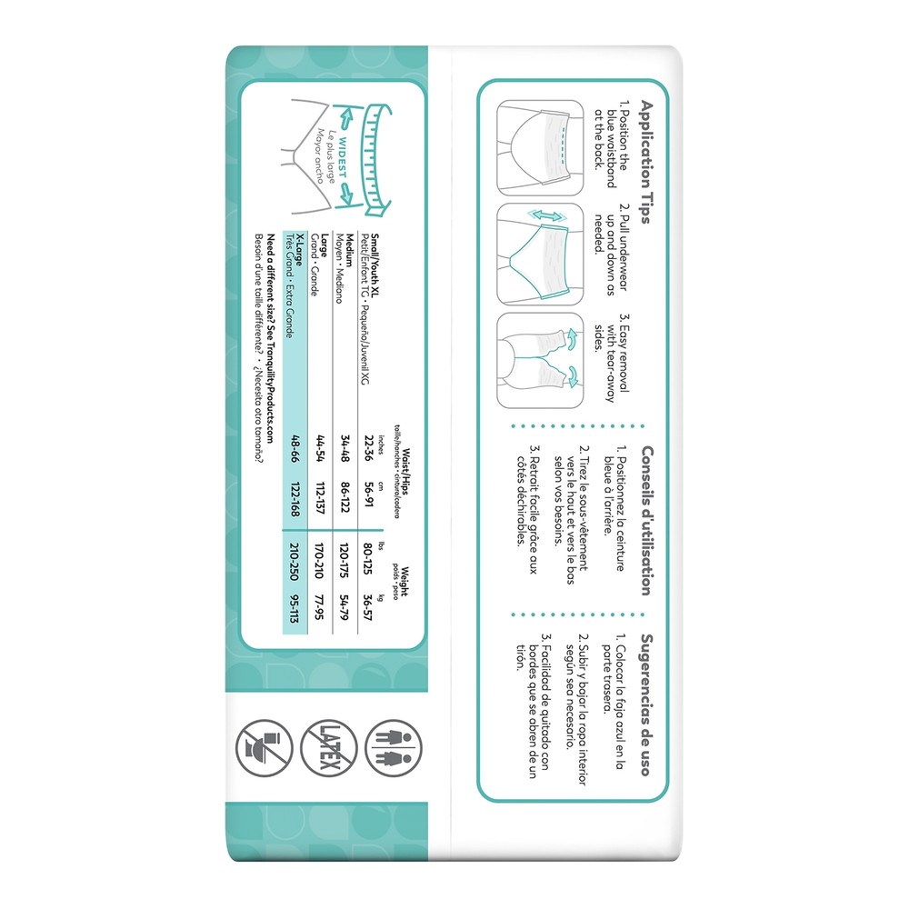 Tranquility Disposable Underwear X-Large 25 Ct