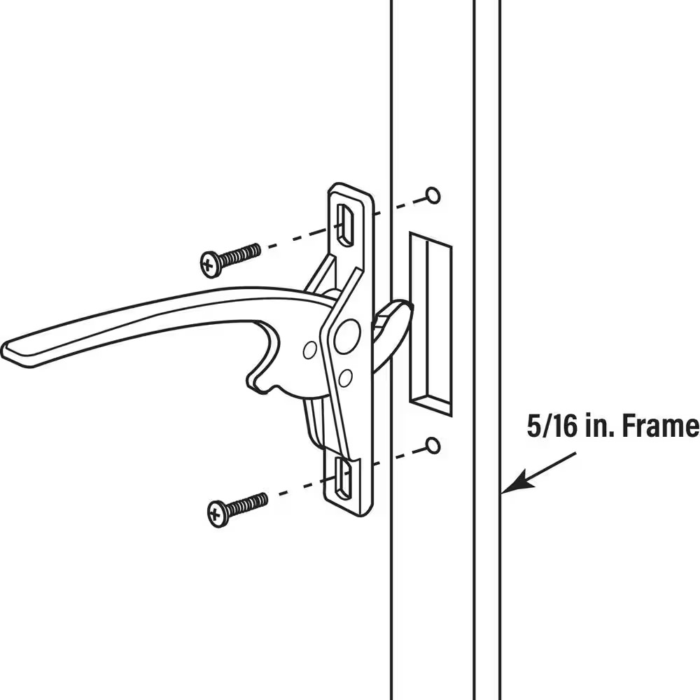 White Casement Window Locking Handle