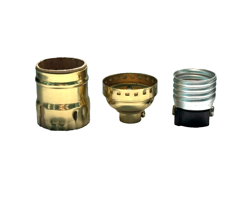 New Solid Brass Short Keyless Early Electric Industrial Style Lamp Socket