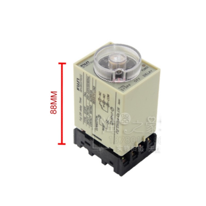 ST3PF 110V Power Off Delay Timer Time Relay 0-10min With PF083A Socket Base