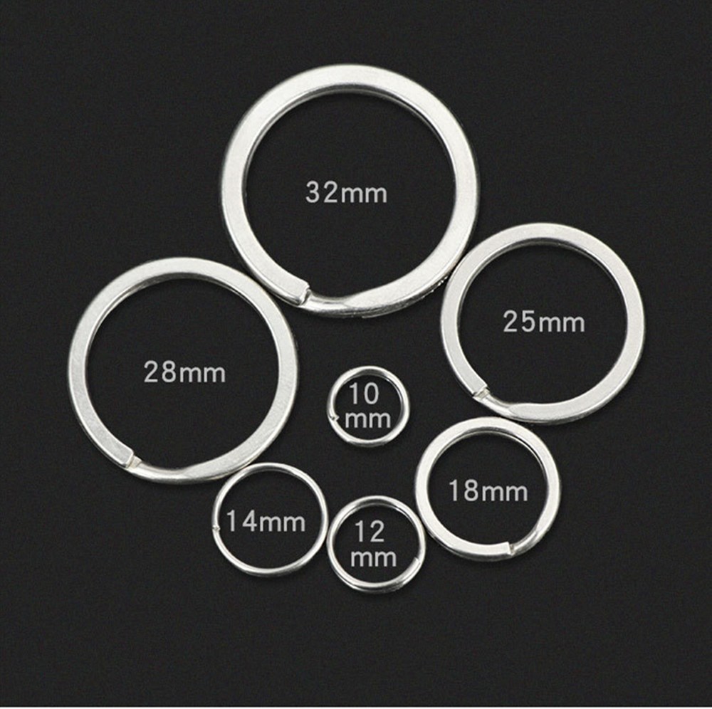 10pcs Titanium Split Rings For Keychains Keyrings Split Key Ring Key Holder