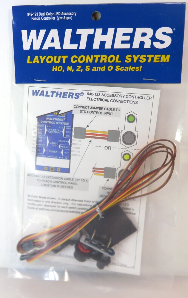 Walthers Layout Control System 942-123 2 Color LED Fascia Accessory Controller