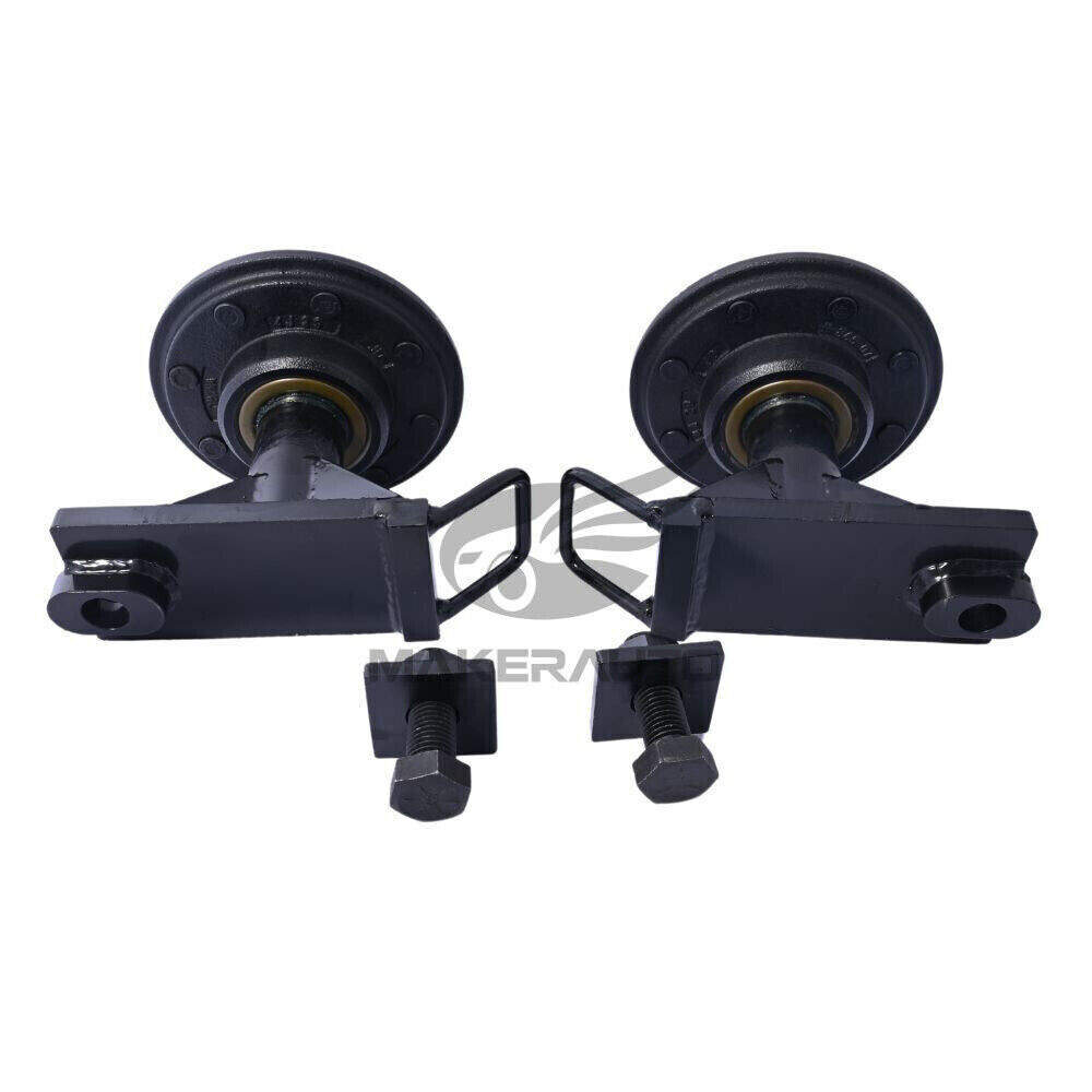 NEW 8 x 6.5 Lug 9000LB Shipping Container Wheels, Bolt-on Spindle Kit (Pair)