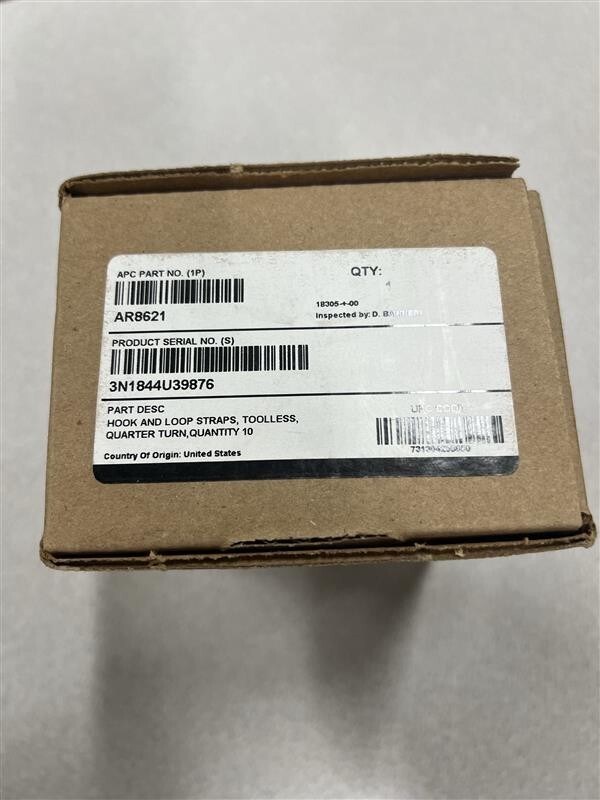 APC AR8621 HOOK AND LOOP STRAPS, TOOLESS, QUARTER TURN, QUANTITY 10